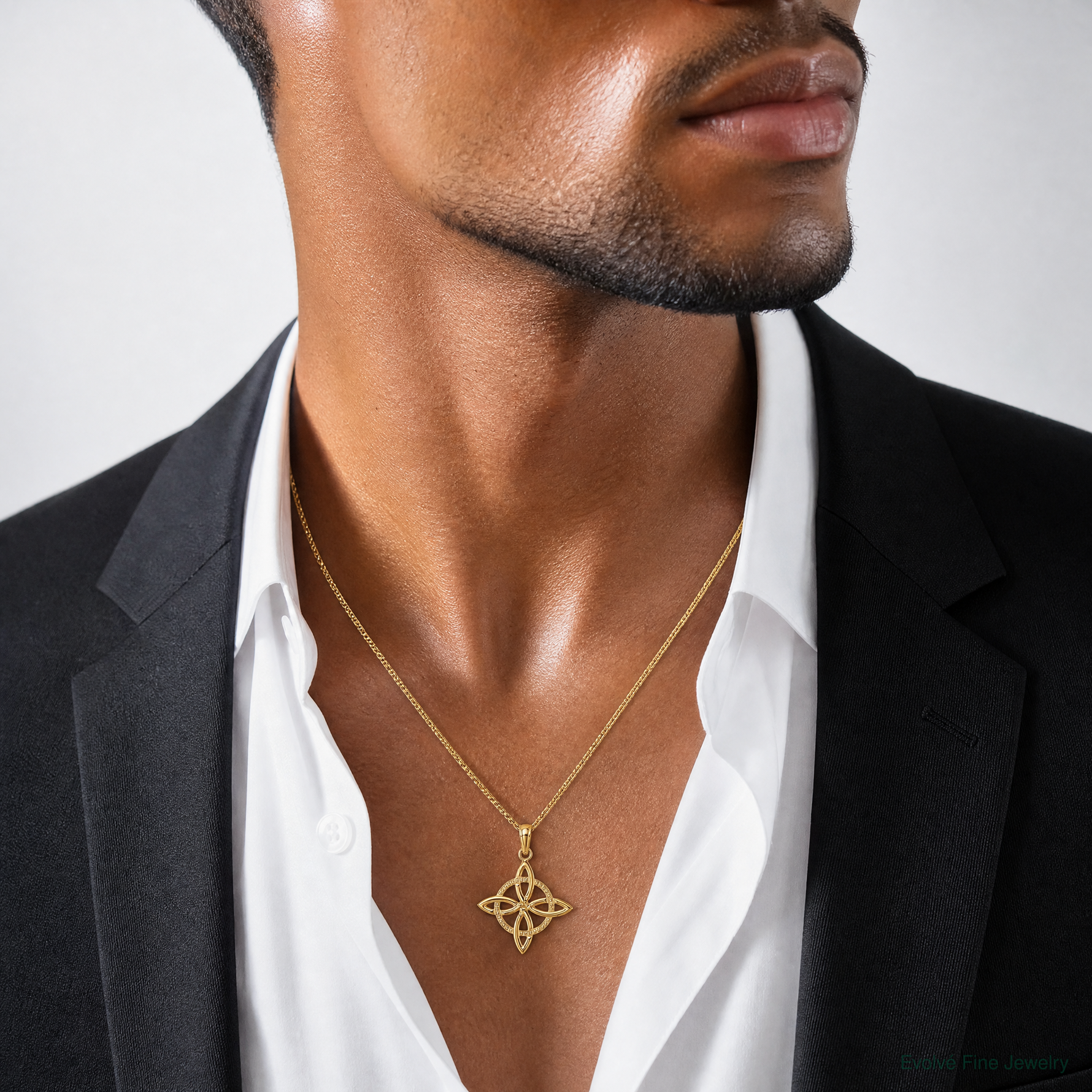 14k Small Celtic Eternity Knot Charm - Model Shot