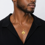 14K 3-Leaf Clover Charm - Model Shot