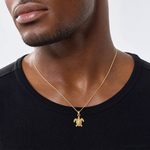 14K 3-D Mini Sea Turtle Charm - Model Shot