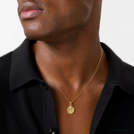 14K Polished 2-D Scallop Shell Charm - Model Shot