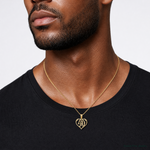 14K 40 In Heart Charm - Model Shot