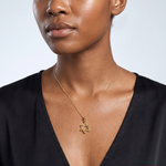 14K Polished Star Of David Charm - Model Shot
