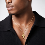 14K Guardian Angel Walking Charm - Model Shot