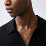 14K Cut-Out Dove Center Cross Charm - Model Shot