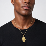 14K Chamseh W/ Star Of David Charm - Model Shot