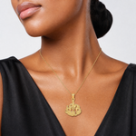 14K I LOVE JESUS Cross Charm - Model Shot