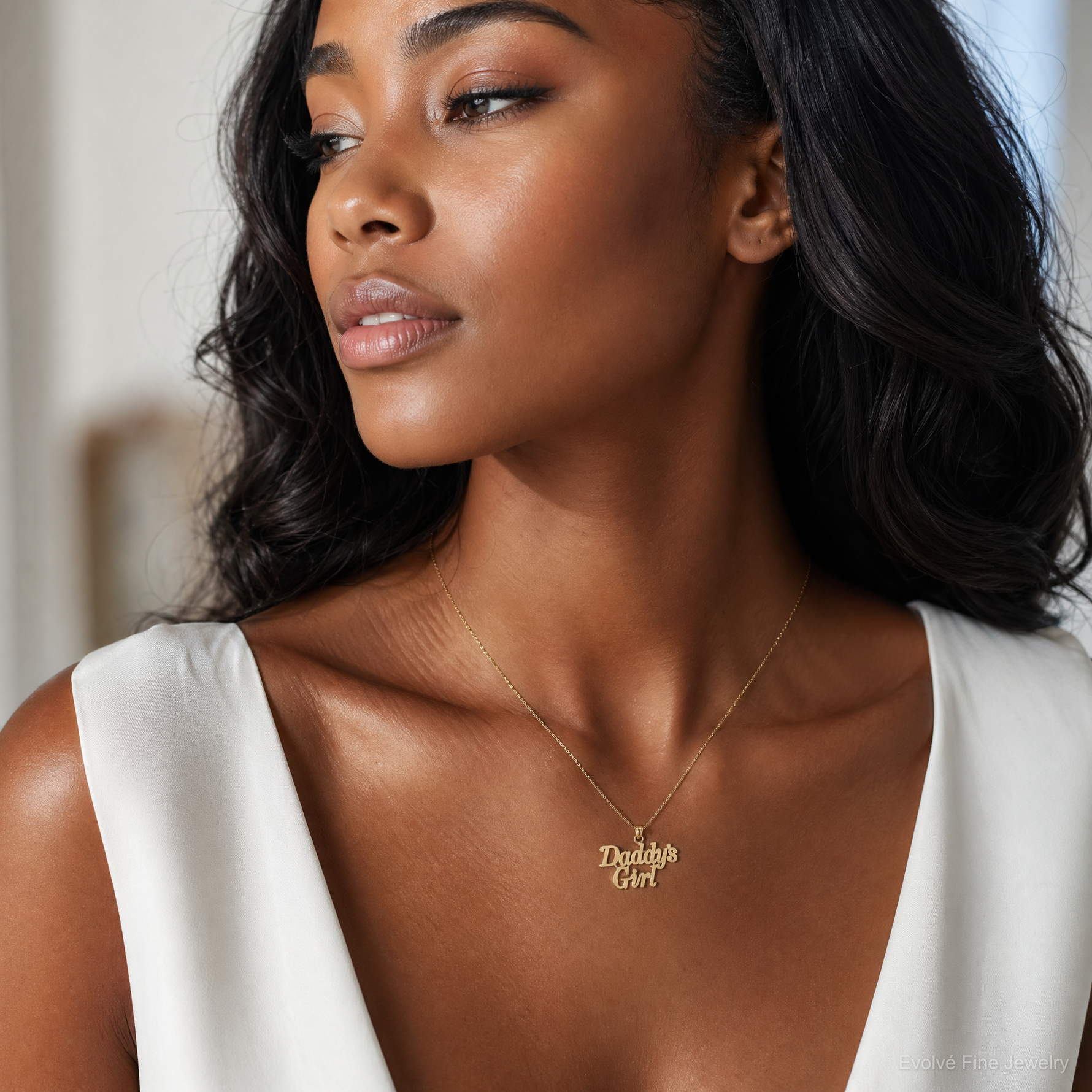 14K DADDY'S GIRL Charm - Model Shot