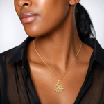 14K CAPRICORN Zodiac Charm - Model Shot