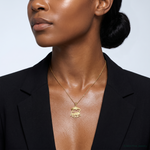 14K PISCES Zodiac Charm - Model Shot