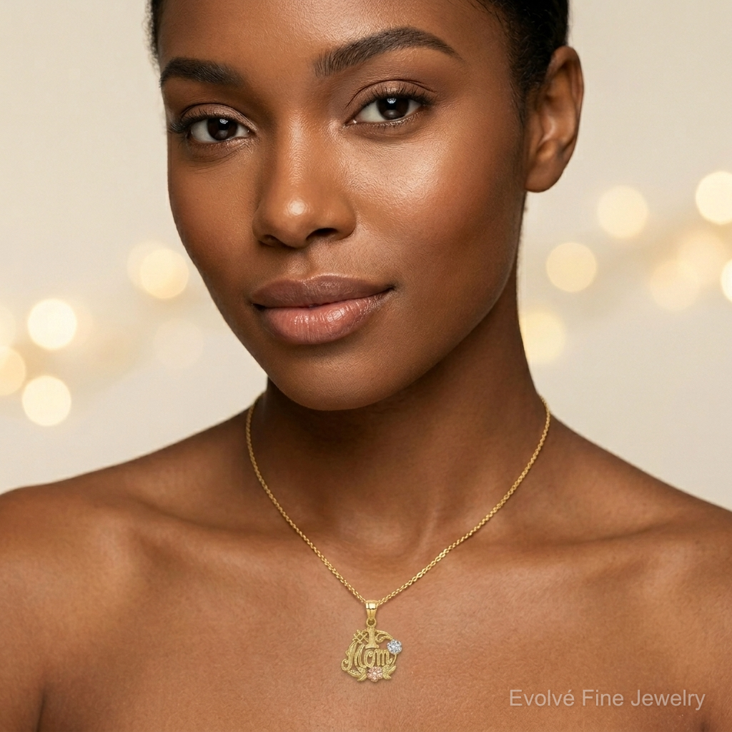 14k Two-tone w/White Rhodium 
