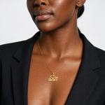 14k I HEART MY SHERIFF Charm - Model Shot
