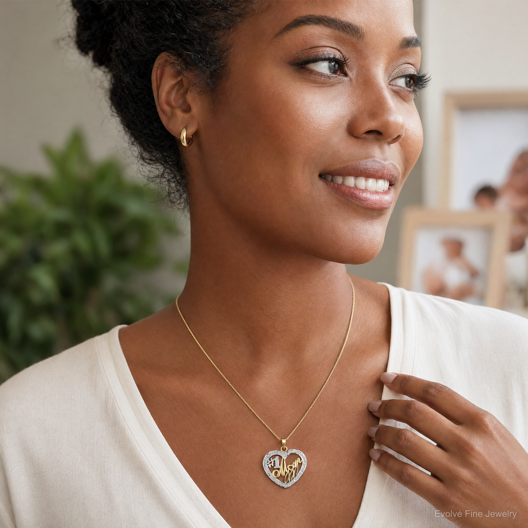 14k w/ Rhodium Textured 