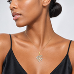 14k w/ Rhodium Cut-Out Angelfish Charm - Model Shot