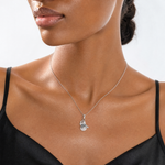 14K White Gold Snowman Charm - Model Shot