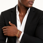 14k 7.2mm Lightweight Flat Cuban Chain - Model Shot