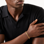 14k 9.4mm Lightweight Flat Cuban Chain - Model Shot