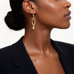 Leslie's 14K Glimmer Infused Twisted Leverback Earrings - Model Shot