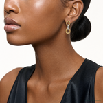 Leslie's 14K with Rhodium Polished Ovals Dangle Earrings - Model Shot
