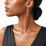 Leslie's 14k Polished Post Drop Earrings - Model Shot