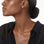Leslie's 14K Polished Hollow Puffed Square Post Earrings - Model Shot