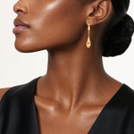 Leslie's 14K Polished Teardrop Dangle Leverback Earrings - Model Shot