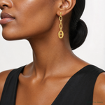 Leslie's 14K Polished Anchor Link Post Dangle Earrings - Model Shot