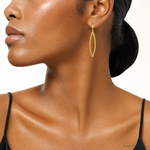 Leslie's 14K Polished Beaded Post Dangle Earrings - Model Shot