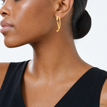 Leslie's 14K Polished Curve Post Earrings - Model Shot
