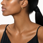 Leslie's 14K Polished and Twisted 2-row J-Hoop Post Earrings - Model Shot