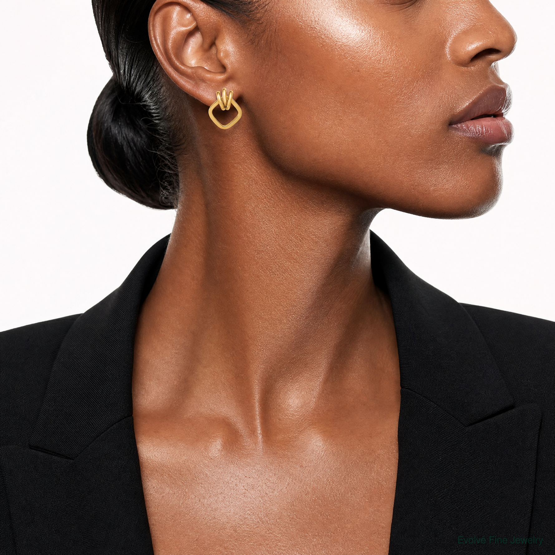 Leslie's 14K Polished Dangle Post Earrings - Model Shot