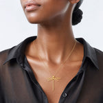 Leslie's 14K Polished Dragonfly w/2 in ext. Necklace - Model Shot