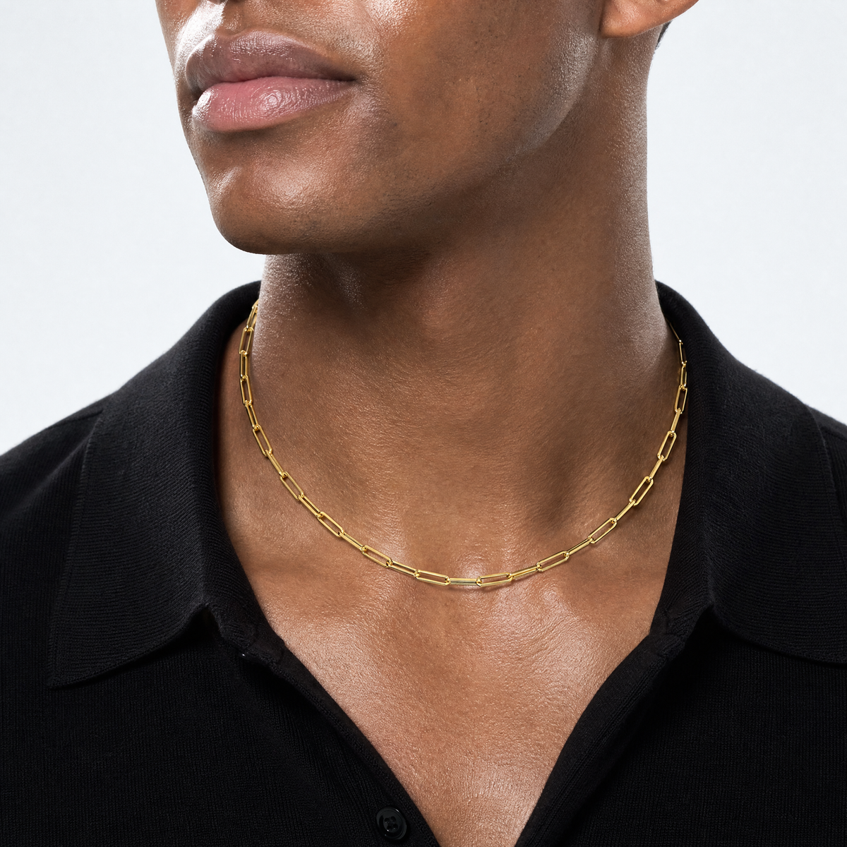 Leslie's 14K Polished Fancy Link Necklace - Model Shot