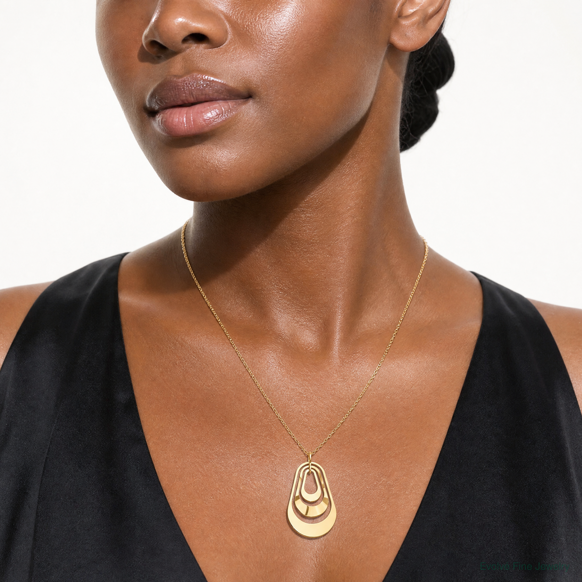 Leslie's 14K Polished with 2in. ext. Necklace - Model Shot