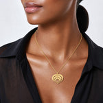Leslie's 14K Polished Heart Pendant with 1in ext. Necklace - Model Shot