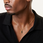 Leslie's 14K with Black Enamel Polished Pendant - Model Shot