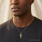 Leslie's 14K Polished Cross Pendant - Model Shot