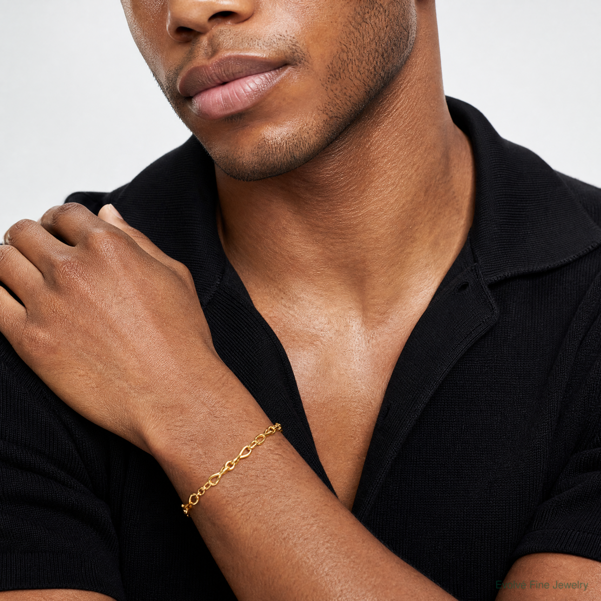Leslie's 14K Polished Fancy Twisted Link Infinity Bracelet - Model Shot