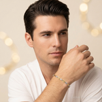 Leslie's 14K Two-tone Polished Fancy Link Bracelet - Model Shot