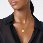 14k Miraculous Medal Pendant - Model Shot