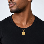 14k Miraculous Medal Pendant - Model Shot