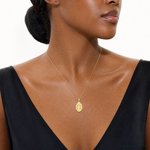 14k Saint Joseph Medal Pendant - Model Shot