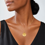 14k Saint Joseph Medal Charm - Model Shot