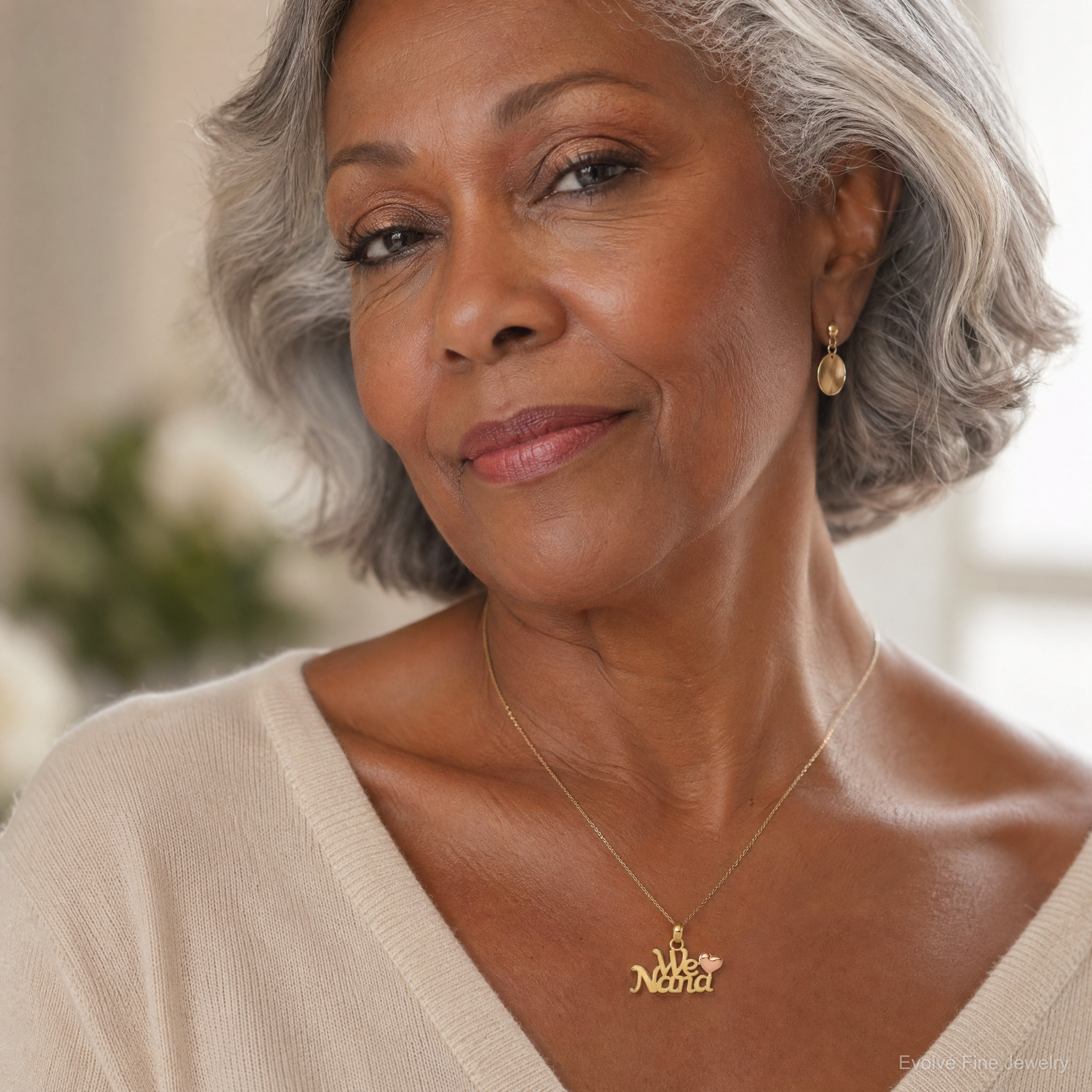 14k Two-Tone WE LOVE NANA Charm - Model Shot