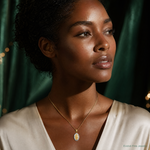 14k w/Rhodium Miraculous Medal Charm - Model Shot