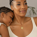 14k Enameled MOTHER - DAUGHTER Break-apart Pendant - Model Shot