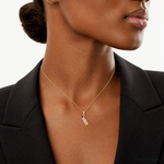 14K and Rhodium Enameled Lipstick Charm - Model Shot