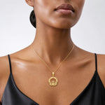 14k Claddagh Charm - Model Shot