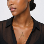 14k Filigree Charm Holder - Model Shot