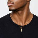 14k Medium Polished Number 1 Charm - Model Shot