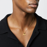 14ky Casted Medium Polished Top Charm - Model Shot
